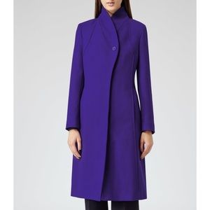 Reiss Emile Coat in Purple Blue size S